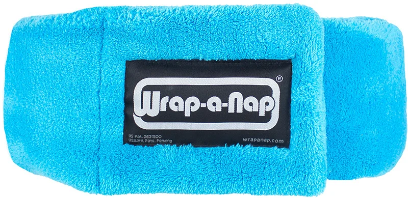 The Wrap-a-Nap worn over the eyes